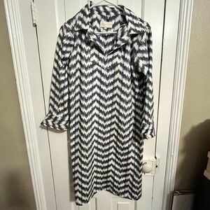 Chelsea Gunn Blue Abstract Print Dress Large Preppy J